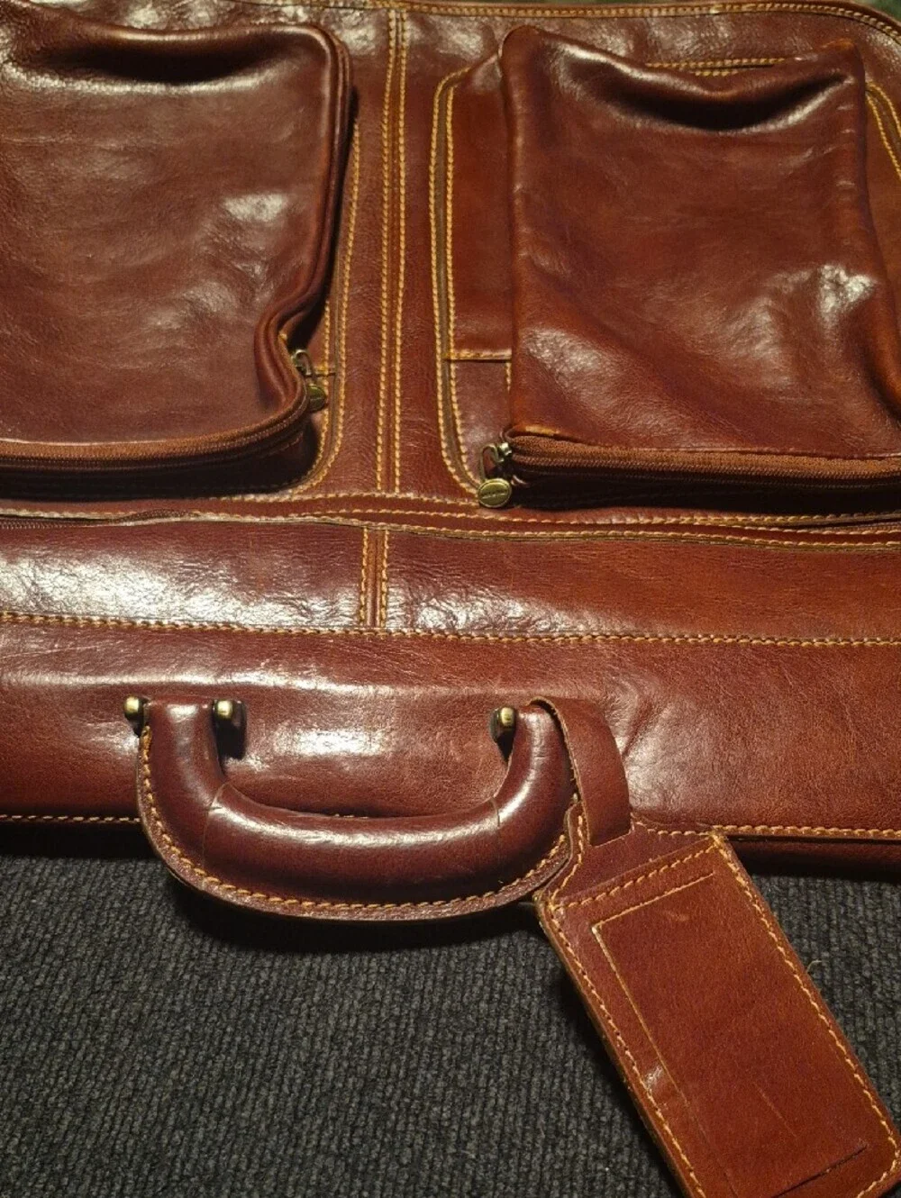 Men’s Leather Briefcase in Rich Brown